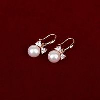 Style Coréen De Mode Tout-match Oreille Anneaux En Gros Strass Arc Boucles D'oreilles Grosse Perle Zircon Coréenne Boucles D'oreilles Livraison Gratuite Pour Les Femmes main image 4