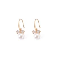 Style Coréen De Mode Tout-match Oreille Anneaux En Gros Strass Arc Boucles D'oreilles Grosse Perle Zircon Coréenne Boucles D'oreilles Livraison Gratuite Pour Les Femmes main image 6