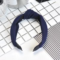 Wide-brimmed Fabric Knit Cross Knotted Headband Nhof150088 main image 4