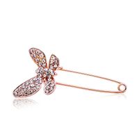 Stylish And Simple Artificial Gemstone Bow Brooch Nhdp150092 main image 3