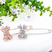Stylish And Simple Artificial Gemstone Bow Brooch Nhdp150092 main image 5