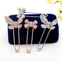 Stylish And Simple Artificial Gemstone Bow Brooch Nhdp150092 main image 6