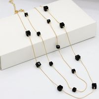 Korean Fashion Crystal Long Necklace Nhdp150097 main image 8