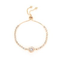 Fashion Rose Gold Love Zircon Artificial Gemstone Bracelet Nhdp150100 main image 10