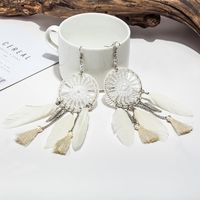 Vintage Ethnic Style Luxury Dream Catcher Feather Earrings Nhdp150102 main image 5