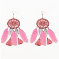 Vintage Ethnic Style Luxury Dream Catcher Feather Earrings Nhdp150102 main image 9