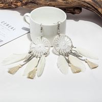Vintage Ethnic Style Luxury Dream Catcher Feather Earrings Nhdp150102 main image 11