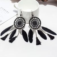 Vintage Ethnic Style Luxury Dream Catcher Feather Earrings Nhdp150102 main image 13