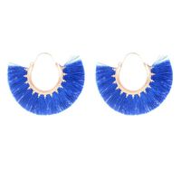 Creative Fan-shaped Ethnic Style Exaggerated Tassel Earrings Nhdp150113 main image 9