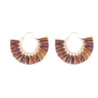 Creative Fan-shaped Ethnic Style Exaggerated Tassel Earrings Nhdp150113 main image 13