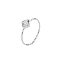 Simple Female Geometric Zircon Square Diamond Ring Nhdp150114 main image 12