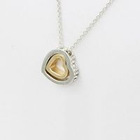 Koreanische Doppel Herz Kristall Halskette Mit Diamanten, Doppels Chicht Pfirsich Herz Schlüsselbein Kette  Außenhandel Hot Sale Jewelry Großhandel main image 7