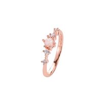Vente Chaude Nouveau Strass Diamant En Métal Queue Full Ring Diamant Petit Frais Anneau De Cuivre Pour Les Femmes main image 3