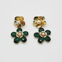 Nouvelle Européen Et Américain Style Baroque Grande Fleur Tous-match Mode Tempérament Boucles D'oreilles Défilé De Mariée Oreille Anneaux main image 3