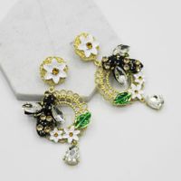 New Baroque Dripping Flower Bee Earrings Nhwj150155 main image 6