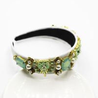 New Baroque Emerald Geometric Hair Accessories Flower Headband Nhwj150172 main image 3