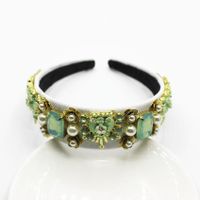 New Baroque Emerald Geometric Hair Accessories Flower Headband Nhwj150172 main image 1