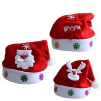 Stylish Christmas Applique Cartoon Glowing Snowman Child Hat Nhmv150211 main image 1