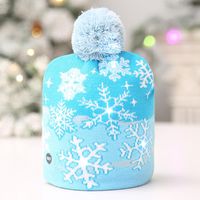 Christmas Knitted Led Lights Christmas Tree Snowman Glowing Hat Nhhb150213 main image 4