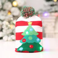 Christmas Knitted Led Lights Christmas Tree Snowman Glowing Hat Nhhb150213 main image 5