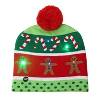 Christmas Knitted Led Lights Christmas Tree Snowman Glowing Hat Nhhb150213 main image 8