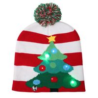 Christmas Knitted Led Lights Christmas Tree Snowman Glowing Hat Nhhb150213 main image 9