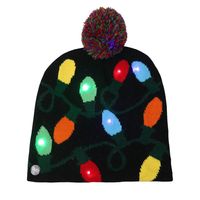 Christmas Knitted Led Lights Christmas Tree Snowman Glowing Hat Nhhb150213 main image 7
