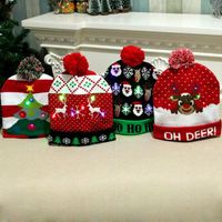 Wollmütze, Gestrickte Weihnachts Mütze Für Erwachsene, Bunte Leuchtende Strick Mütze, Hochwertige Weihnachts Mütze Für Ältere Menschen main image 3