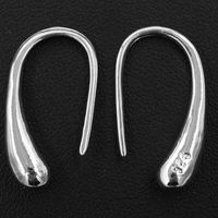 Galvanoplastie Argent Accessoires En Gros Japonais Et Coréen De Mode Et Tendance Gouttes D'eau Crochet D'oreille  Fournir Goutte D'eau Boucles D'oreilles sku image 1