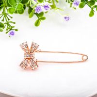 Stylish And Simple Artificial Gemstone Bow Brooch Nhdp150092 sku image 1