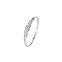 Style Coréen Vente Chaude Nouveau Bracelet Simple Zircon Couple Bague Diamant Tous Les-correspondant Gracieux Mode Électrolytique Diamant-clouté Anneau Femmes sku image 6