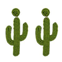 52592   Explosive Reiss Perlen Ohrringe Persönlichkeit Kreative Kaktus Reiss Perlen Ohrringe Doppelseitig sku image 3