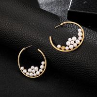 European And American Popular Alloy Size Pearl Earrings Nhgy150280 main image 3