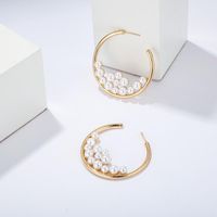 European And American Popular Alloy Size Pearl Earrings Nhgy150280 main image 5