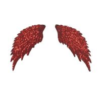 Fashion Sequins Red Personality Wings Cloth Stickers Nhlt150284 main image 1