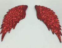 Fashion Sequins Red Personality Wings Cloth Stickers Nhlt150284 main image 4