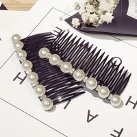 Simple Handmade Pearl Hit Color Rhinestone Comb Nhsm150359 main image 3