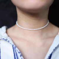 Europäische Und Amerikanische Göttin Temperament Halskette Bohemian Kurze Halskette Choker Reis Perlen Halskette 12060 main image 1
