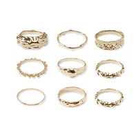 Simple Alloy Geometric Twisted Ring Set Nhpv150488 main image 3