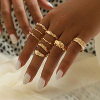Simple Alloy Geometric Twisted Ring Set Nhpv150488 main image 1