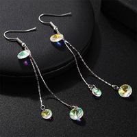 New Chain Colorful Crystal Earrings Nhpf150490 main image 3