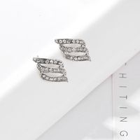 New Feather Studded Stud Earrings Nhdp150494 main image 5