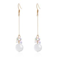 Simple Long Cat S Eye Dream Crystal Earrings Nhpf150506 main image 1