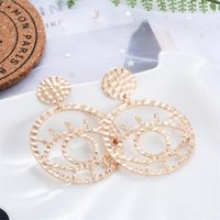 Fashion Alloy Openwork Contour Eye Earrings Nhdp150521 main image 5