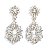 Fashion Diamond Pearl Alloy Flower Earrings Nhjq150523 main image 12