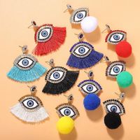 New Crystal Devil S Eye Fleece Ball Earrings Nhjq150526 main image 1