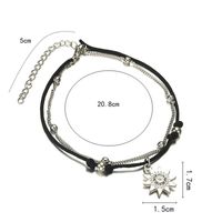 Simple Rope Sun Alloy Double-layer Anklet Nhpf150529 main image 5