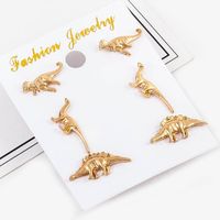 New Animal Ear Cuff Dinosaur Antique Clip Earrings Silver Gold Nhdp150552 main image 4