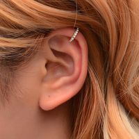 New Diamond Ear Cuff Copper U-shaped Clip Earrings Nhdp150553 main image 1