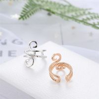 Fashion Double Twisted Ear Cuff Copper Clip Earrings Nhdp150558 main image 3